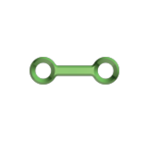 Пластина MINITEK ( товщ. 0.6 мм, 2 отвори, середня перемичка )