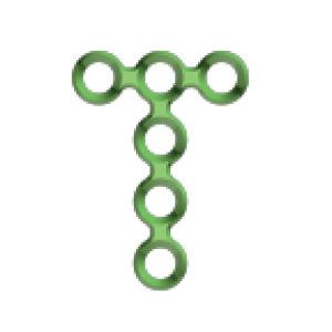 Пластина MINITEK (T - подібна, товщ. 0.6 мм, 6 отворів)