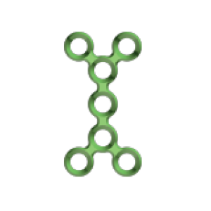 Пластина MINITEK (X - подібна, товщ. 0.6 мм, 7 отворів)
