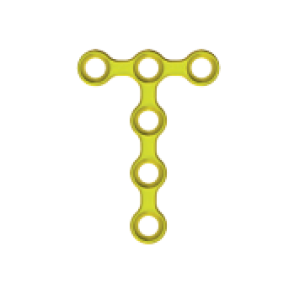 T-подібна пластина ( товщ. 1 мм, 6 отворів )